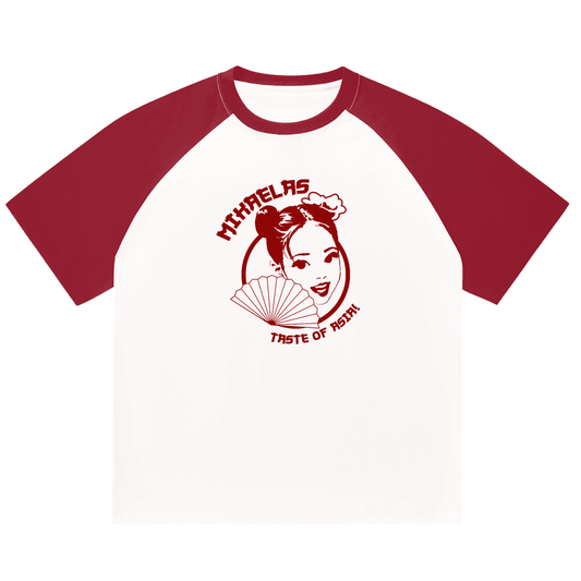 Mika Cherry Raglan Tee